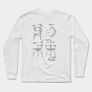 Chair VINTAGE PATENT DRAWING Long Sleeve T-Shirt